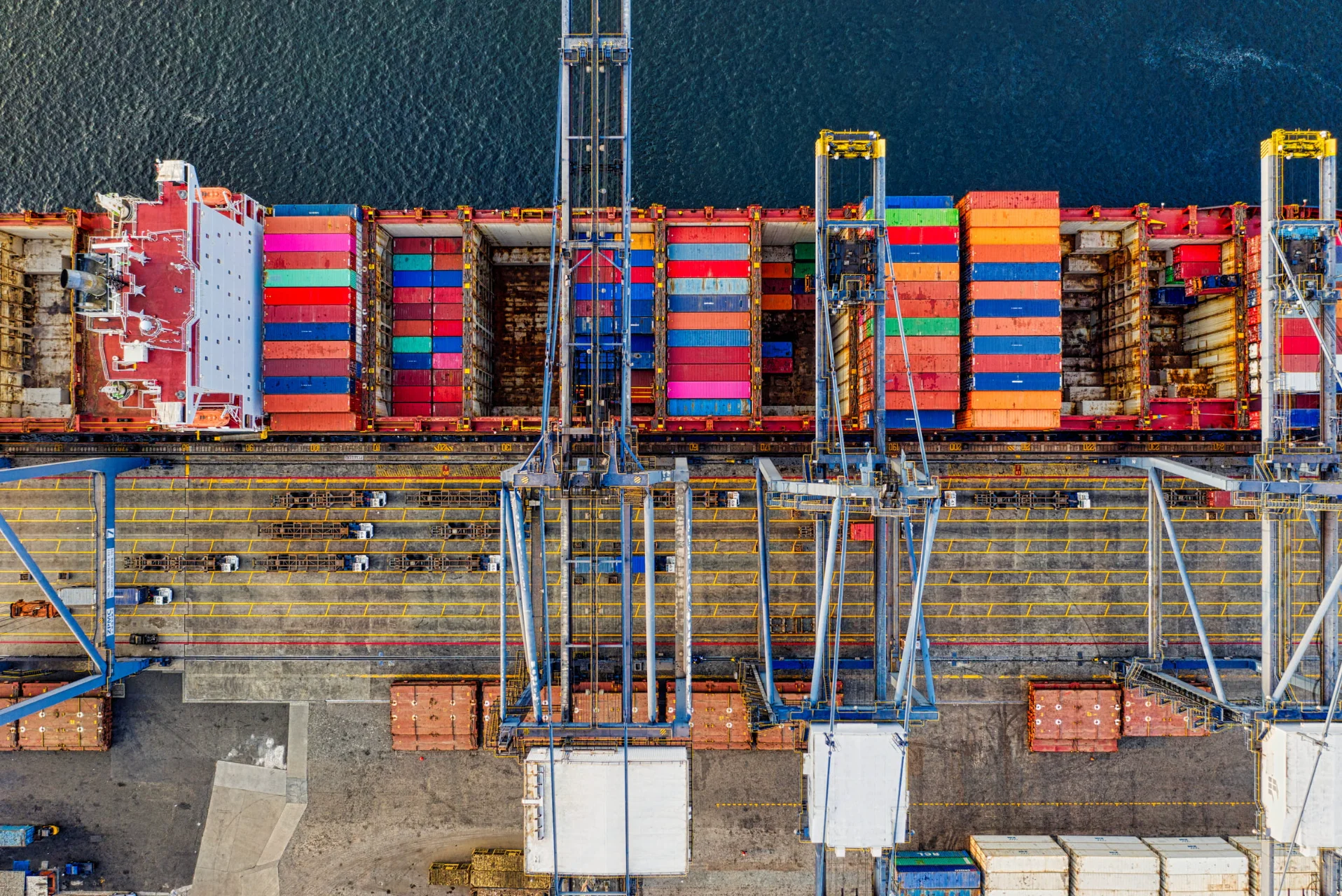 Cargo ship and shipping containers illustrating overseas import logistics